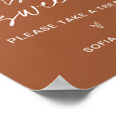 SIENNA Love is Sweet Sign - Terracota ポスター (角)