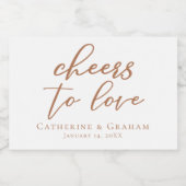 Sienna Scriptの結婚応援を愛するカスタムMini スパークリングワインラベル (シングルラベル)