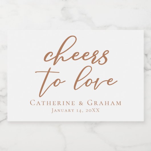 Sienna Scriptの結婚応援を愛するカスタムMini スパークリングワインラベル (シングルラベル)