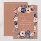 Sienna Stately Harvest Wedding 招待状 (正面/裏面)