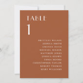 Sienna Wedding Seating Chart | Fall Terracotta 招待状 (正面)