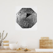 Sierk Castle 1756からポータブルサンダイヤル ポスター (キッチン)