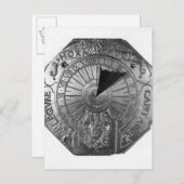 Sierk Castle 1756からポータブルサンダイヤル ポストカード (正面/裏面)