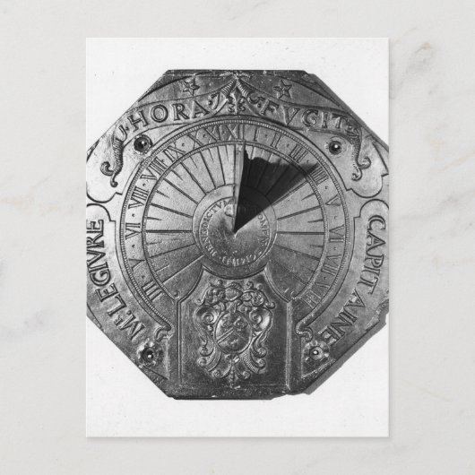 Sierk Castle 1756からポータブルサンダイヤル ポストカード (正面)