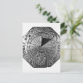 Sierk Castle 1756からポータブルサンダイヤル ポストカード (スタンド正面)