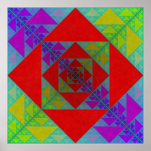 Sierpinskiスクエア ポスター