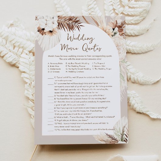 SIERRAの結婚映画引用文ブライダルシャワーゲーム 招待状