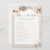 SIERRAベビーバイブルの赤ちゃんシャワーゲームカード 招待状 (正面)