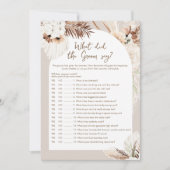 SIERRA新郎は何と言ったブライダルゲームカード 招待状 (正面)