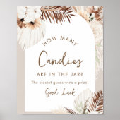 SIERRA ジャーに入ったキャンディー数 赤ちゃんのお祝いゲーム ポスター (正面)