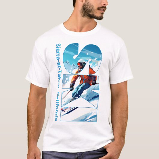 Sierra-at-tahoe Cool Skiing Vacation Ski Outdoor S Tシャツ (正面)