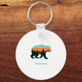 Sierra-at-tahoe Skiing Snowboarding California Bea キーホルダー (正面)