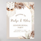 SIERRA Bohemian Gender Reveal Welcome Sign Poster ポスター (正面)