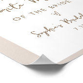 SIERRA Bohoメモリお気に入りのブライダルシャワー記号 ポスター (角)