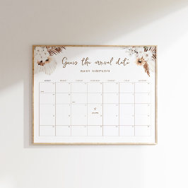 SIERRA Boho到着日を推測ベビーゲーム16x20 ポスター