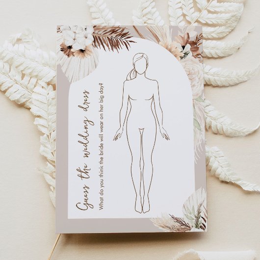 SIERRA Boho推測ドレスブライダルシャワーゲーム 招待状