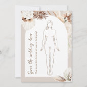 SIERRA Boho推測ドレスブライダルシャワーゲーム 招待状 (正面)