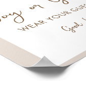 SIERRA Boho男の子または女の子のジェンダーゲームのサイン ポスター (角)