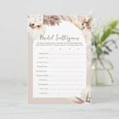 SIERRA Boho Scattergoriesブライダルシャワーゲームカード 招待状 (スタンド正面)