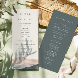Sierra Dusk | 荒野の山とサンセットの結婚式 プログラム