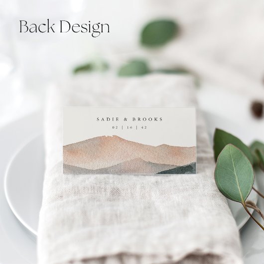 Sierra Dusk | Desert Mountain Sunset Wedding プレイスカード