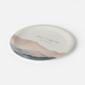 Sierra Dusk | Desert Mountain Sunset Wedding ペーパープレート (アングル)