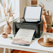 Sierra Dusk | Desert Mountain Wedding Menu Sign ポスター