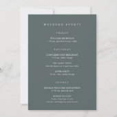 Sierra Dusk Wedding Welcome Letter Itinerary Card (裏面)