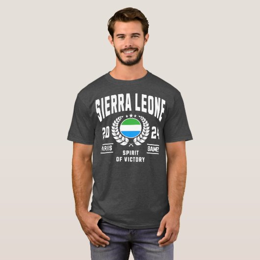 Sierra Leone 2024 Sports Lover Tシャツ (正面フル)