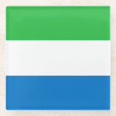 Sierra Leone Flag ガラスコースター (正面)