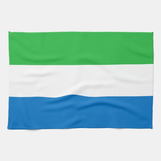 Sierra Leone Flag キッチンタオル (横)