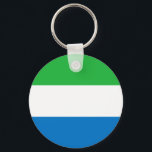 Sierra Leone Flag キーホルダー<br><div class="desc">Patriotic flag of Sierra Leone.</div>