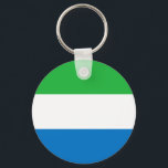 Sierra Leone Flag キーホルダー<br><div class="desc">Patriotic flag of Sierra Leone.</div>