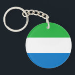 Sierra Leone Flag キーホルダー<br><div class="desc">Patriotic flag of Sierra Leone.</div>