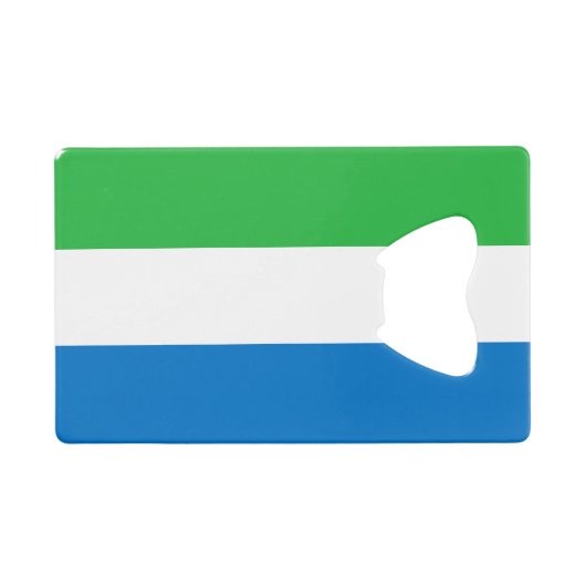 Sierra Leone Flag クレジットカード栓抜き (正面(横))