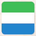Sierra Leone Flag スクエアペーパーコースター<br><div class="desc">Patriotic flag of Sierra Leone.</div>