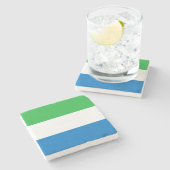 Sierra Leone Flag ストーンコースター (横)