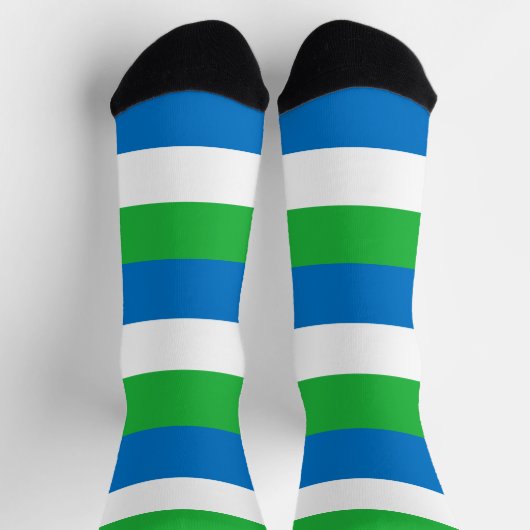 Sierra Leone Flag ソックス (上部)