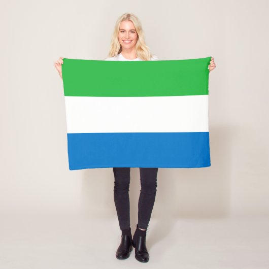 Sierra Leone Flag フリースブランケット (インサイチュ)