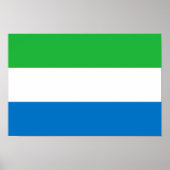 Sierra Leone Flag ポスター (正面)