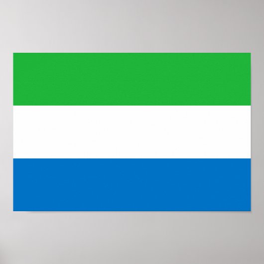 Sierra Leone Flag ポスター (正面)