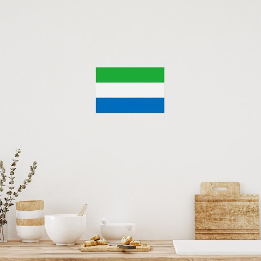 Sierra Leone Flag ポスター (キッチン)