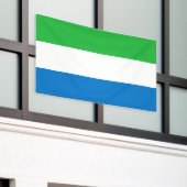 Sierra Leone Flag 横断幕 (ビルの外側)