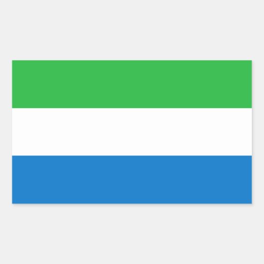 Sierra Leone Flag 長方形シール (正面)