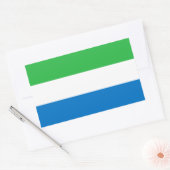 Sierra Leone Flag 長方形シール (封筒)