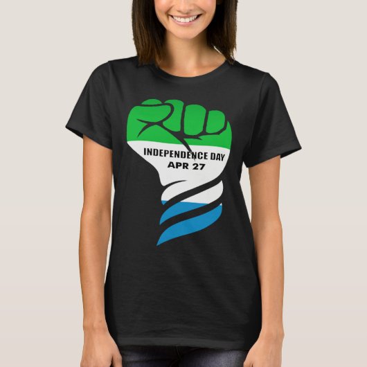 Sierra Leone independence day Black Pride Sweet Sa Tシャツ (正面)