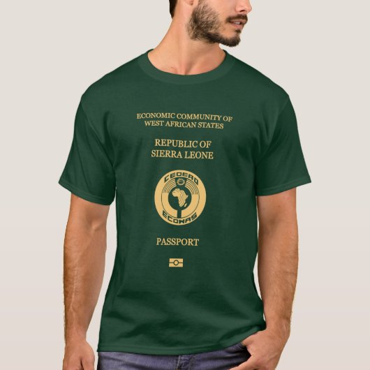 Sierra Leone passport Tシャツ (正面)