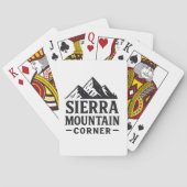 Sierra Mountain Corner – Adventure Logo Design トランプ (裏面)