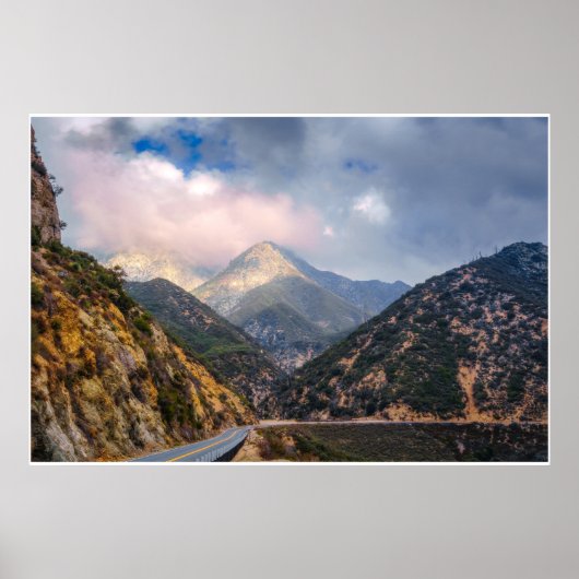 Sierra Nevada Mountain Road – Eastern Sierra Print ポスター (正面)