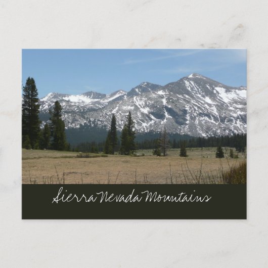 Sierra Nevada Mountains I from Yosemite ポストカード (正面)